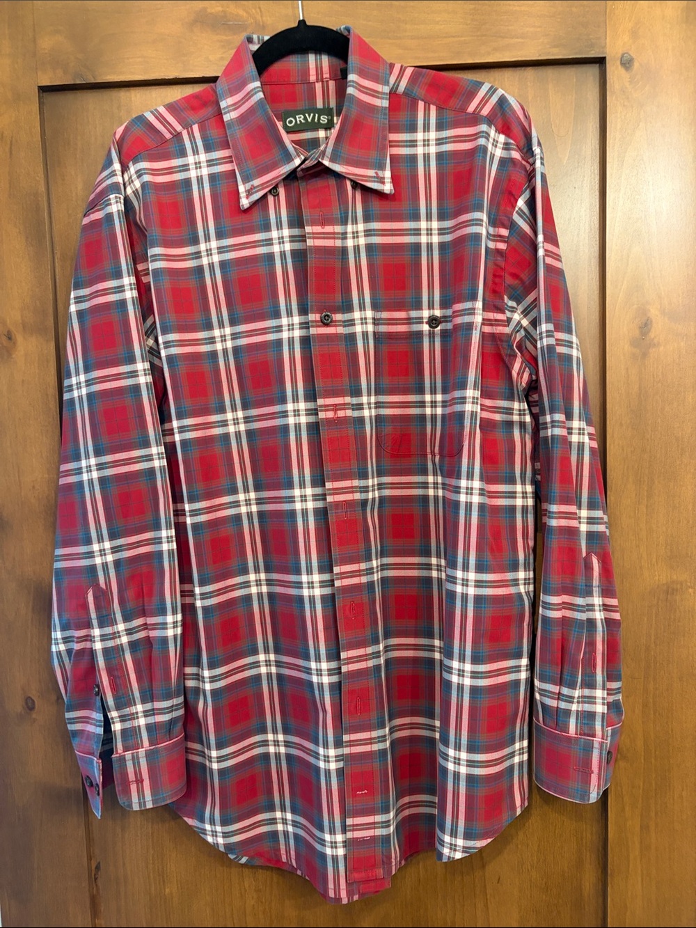 Men’s Orvis Red Plaid Shirt